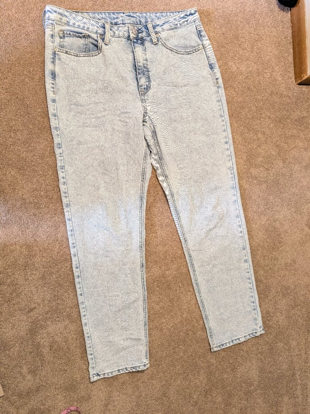 Slim straight jeans size 10 light wash